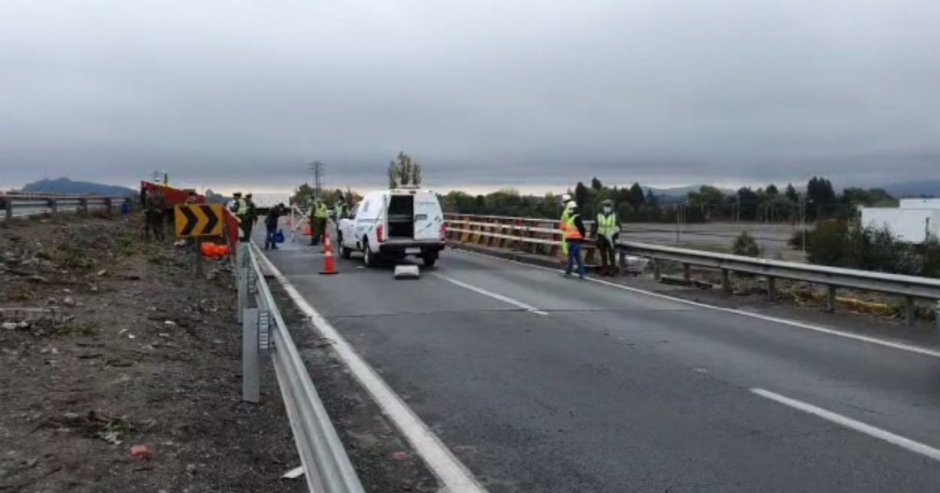 Se suspendió el tránsito de manera temporal en la ruta (Foto: VNL Radio)